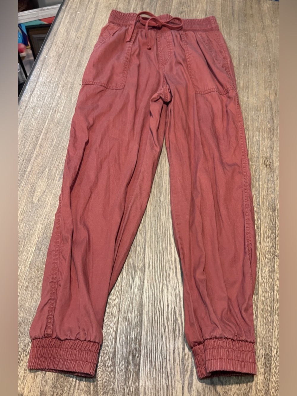 a new day Rust Red Women’s Drawstring Jogger Pants, Size XS